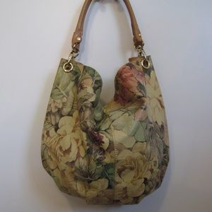 Stunning Floral Leather Hobo